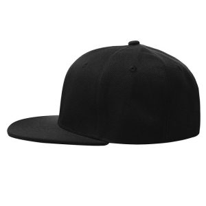 Wholesale High Quality Plain Flat Snapback New Era without Straps | Black