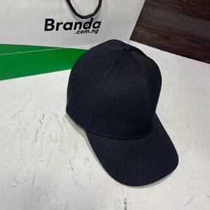 Wholesale 6 Plain Panel Baseball Cap One Color with Bronze Buckle | Black