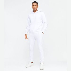 Plain High Quality Hoodie & Jogger Pair on Wholesale | White