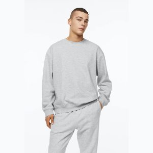 Plain High Quality Sweatshirt & Jogger Pair on Wholesale | Dark Grey