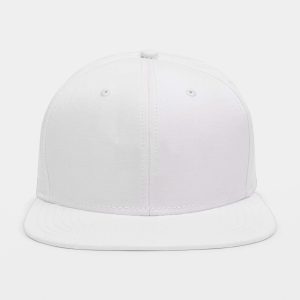 Plain Snapback Cap with Adjustable Strap ON Wholesale | White