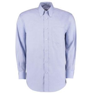 Custom Manufactured Button Down Brandable Long Sleeve Work Shirt | Sky Blue