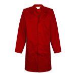 Professional Premium Quality Polycotton Plain Lab Coat | Red
