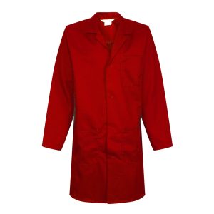 Professional High Quality Polycotton Plain Lab Coat | Red