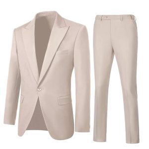 Wholesale High Quality Printable One Button Suit Workwear | Beige