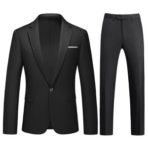 Wholesale High Quality Printable One Button Suit Workwear | Black