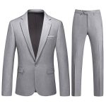 Wholesale High Quality Printable One Button Suit Workwear | Grey