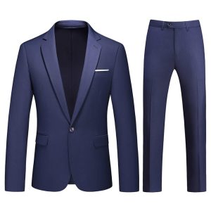 Wholesale High Quality Printable One Button Suit Workwear | Navy Blue