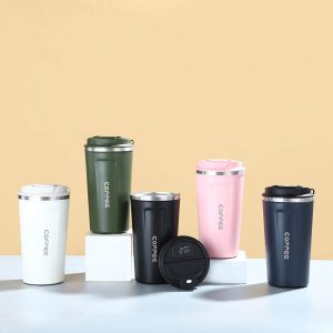 Generic Travel Coffee Mug with Stainless Steel Vacuum & Led Display | Multi Color