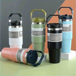 Stainless Steel Vacuum Tumbler with Leakproof Lid & Straw | Different Colors