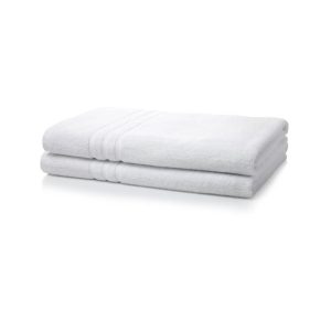 Large Plain Towel 70cm x 140 cm | Navy Blue & White